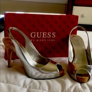 Silver Guess Heels